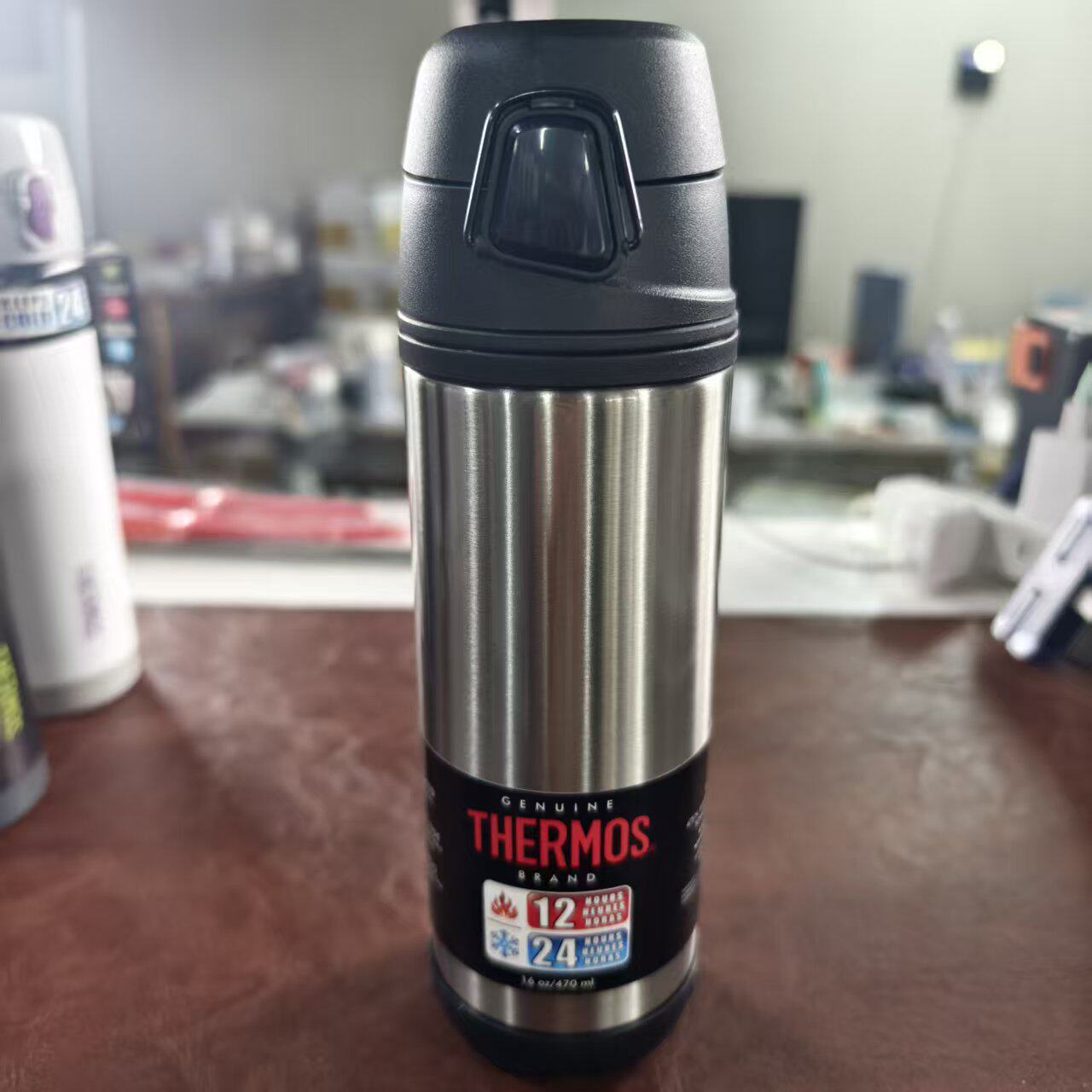 美版 膳魔师不锈钢原色保温杯 弹跳直饮高真空强力保温 清货470ml