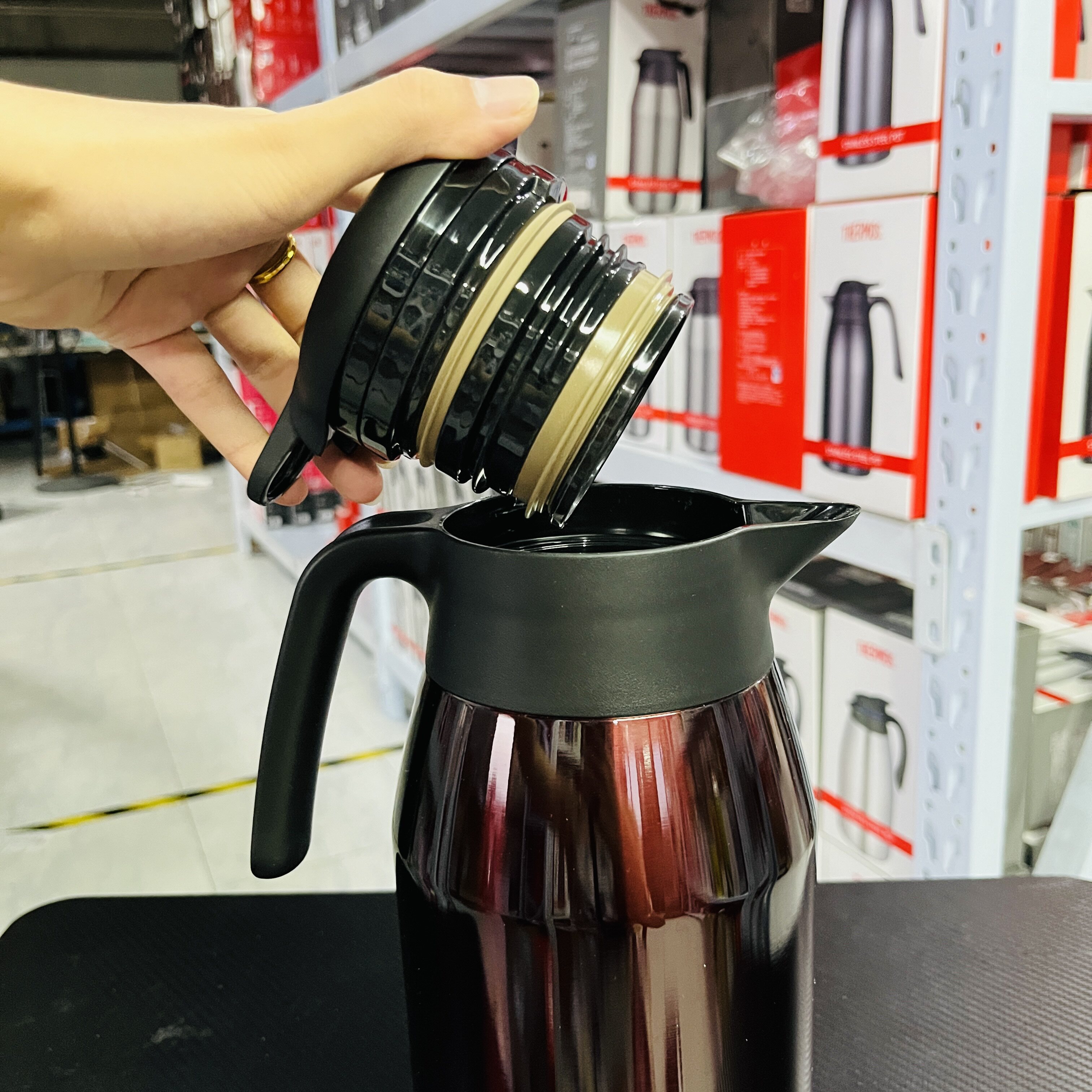 库存清货盒子挤压 膳魔师家用保温壶2000ML不锈钢保温瓶