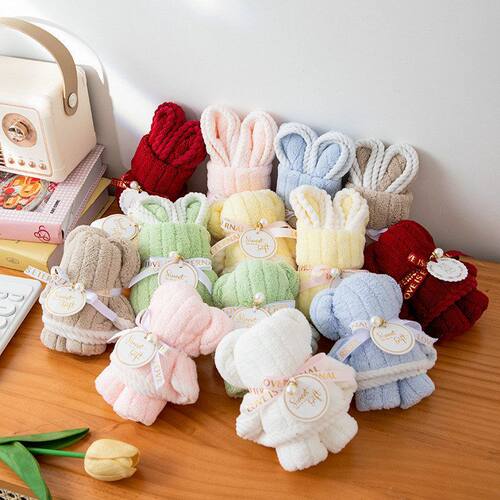 创意小兔子伴手礼毛巾可爱造型小熊毛巾生日礼物结婚回礼毛巾礼品