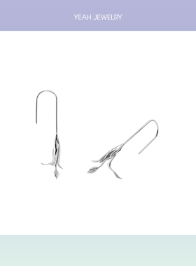 yeah jewelry官方店 原创设计首饰花朵耳环925银镀金耳坠礼物饰品