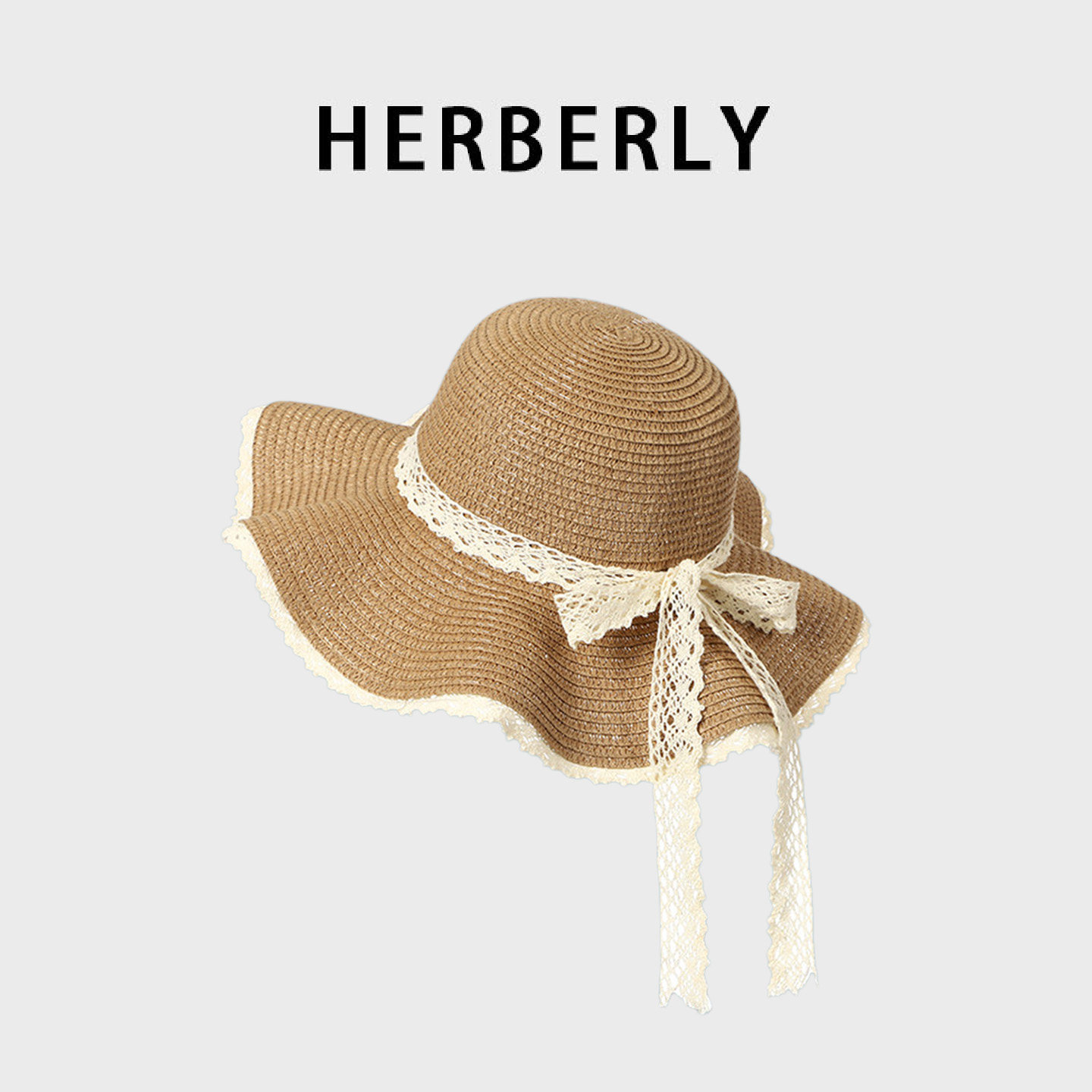 女士夏日可折叠大檐遮阳防晒沙滩帽甜美度假出游海边草帽太阳帽子