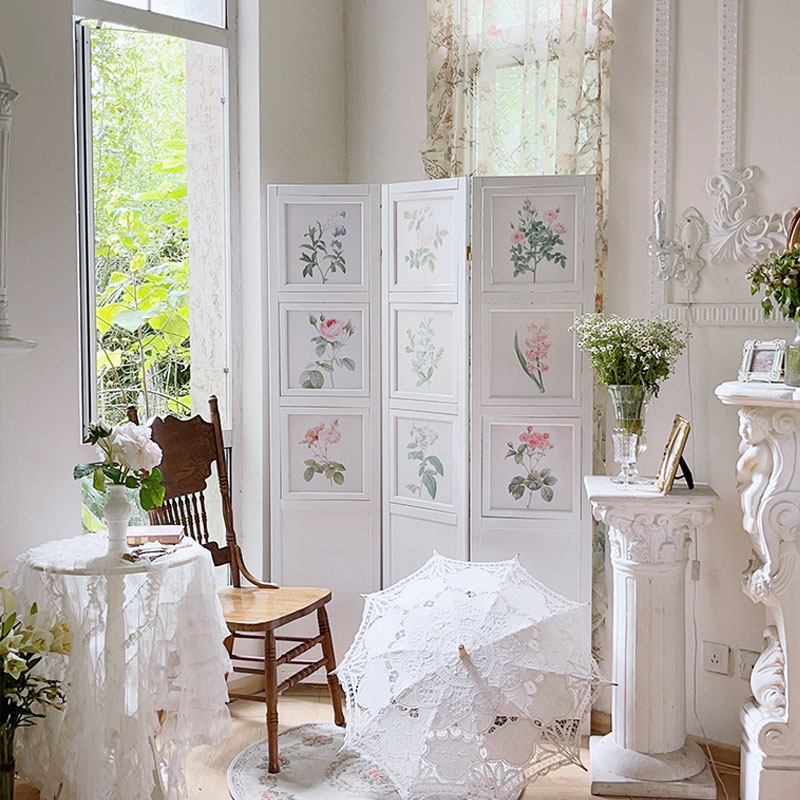 相框屏风隔断折屏实木北欧简约