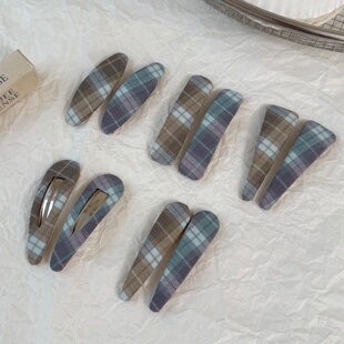 Plaid BB Hair Clip Elegant Hair Accessory