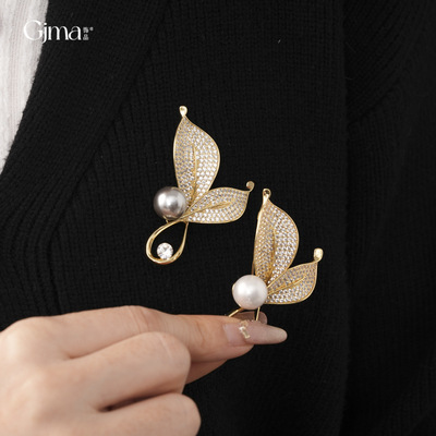 珍珠高档精致胸针西装小香风别针