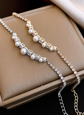 锆石珍珠手链轻奢感时尚手环