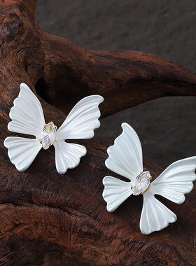 Forest Bow Zircon Drop Earrings Elegant Women Jewelry