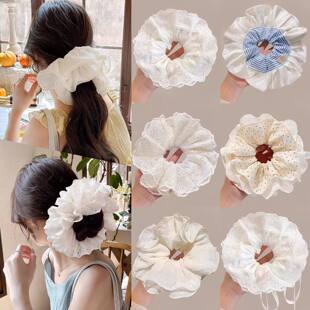 Korean New Spring Scrunchie Holder 2026 Ponytail Lace White