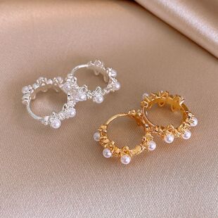 Cuffs Ear Circle Earrings Chic Luxury Minimalist Pearl
