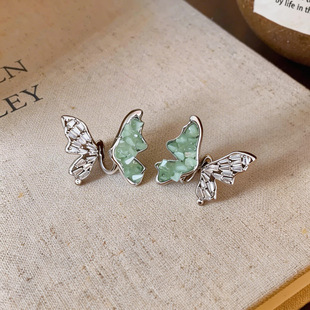 Minimalist Forest Studs Butterfly Zircon Crystal Earrings