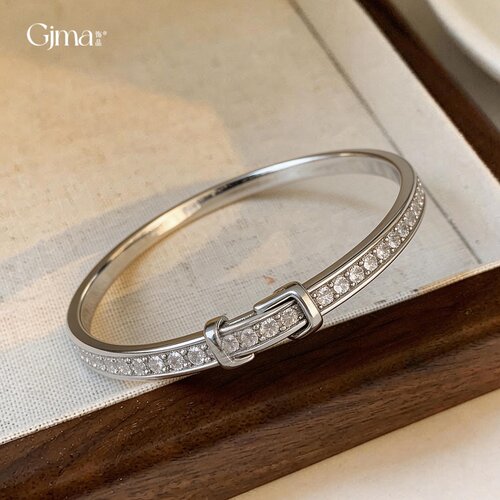 Zircon Rectangle Bracelet,Sparkling Korean Minimalist Bangle