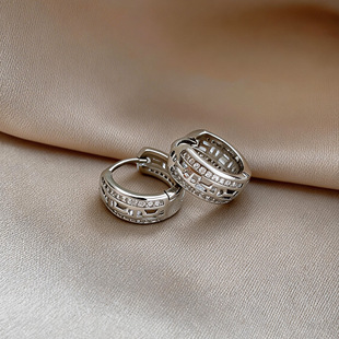 Cuffs Ear Circle Earrings Korean Minimalist Hollow Zircon