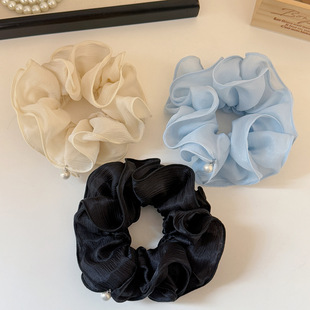 Ponytail Mesh Holder Korean Layer Scrunchie Double