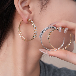 Cuffs Ons Zircon Ear Minimalist Clip Layer Circle Double