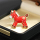 Year Animal Brooch Color Horse Zodiac Three Enamel Pin