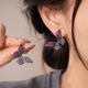 Luxury Gothic Studs Zircon Vintage Butterfly Earrings