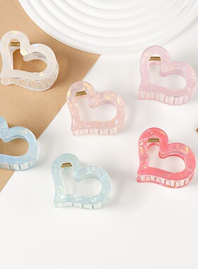 Holographic Heart Claw Clip, Everyday Updo Hair Clip