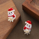 Luxury Santa Earrings Cute Christmas Enamel Studs