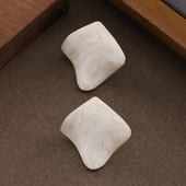 Kong Geometric Style Hong Studs Enamel Hepburn Earrings