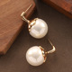 Luxury Round Earrings High Luster Pearl Studs