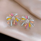 Firework Zircon Studs Enamel Sweet Sparkling Luxury Earrings