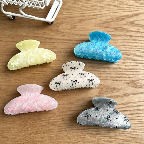 ins风小清新蝴蝶结抓夹