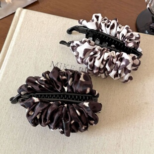 Leopard Print Puff Banana Clip Volumizing Hair Claw