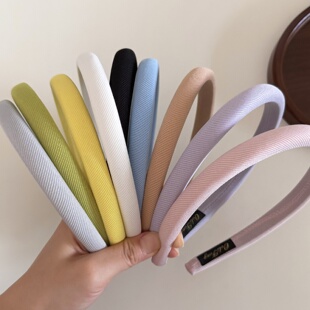 Color Knit Slim Headband Daily Voluminous Hair Hoop Headwear