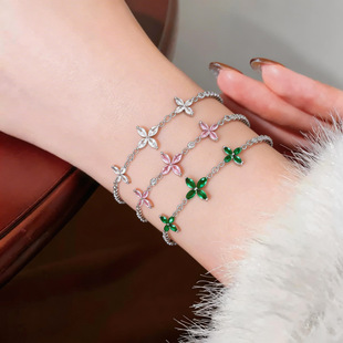 Vintage Bracelet Floral Bangle Style Luxury Pull Zircon