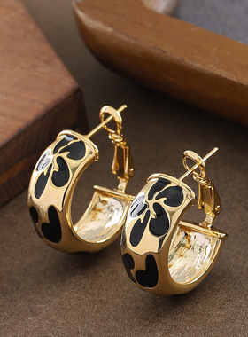 Leopard Studs, Money Style Geometric Luxury Earrings