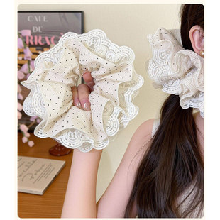 Scrunchie Tie Lace Dot Korean Hair Oversized Polka 2026