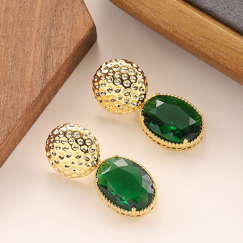 复古个性中古风几何椭圆耳环