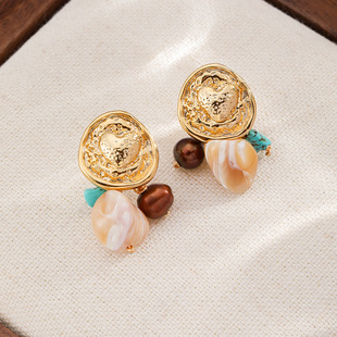 Shell Pearl Earrings, Ins Fashion 925 Silver Studs