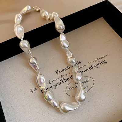 法式轻奢不规则巴洛克珍珠项链