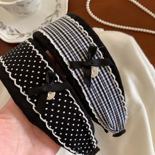 Lace Headband Dot Band Summer Hair Wide Polka