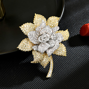 Luxury Floral Lapel Full for Brooch Pin Suits Diamond