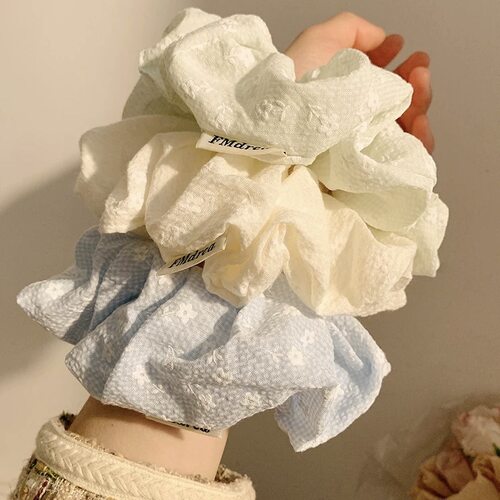 简约小碎花布艺大肠发圈春新款