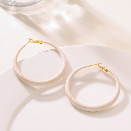 马卡龙糖果色滴油大圆耳圈耳环