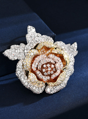 Chinese Peony Brooch, Evening Gown Anti-Gap Lapel Pin