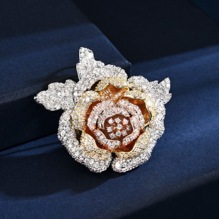 Evening Gown Anti Chinese Lapel Brooch Gap Pin Peony