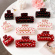 Print Black Claw Clip Heart Red Hair Valentine White