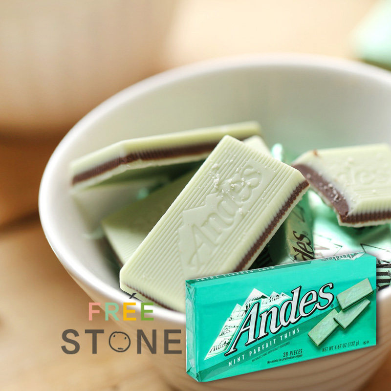美国零食Andes安迪士斯薄荷味双层夹心巧克力片132g代可可脂