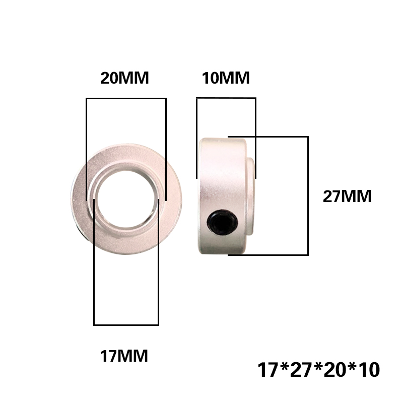 SRH17止动螺丝型限位环轴用档圈铝合金材质SCSRAW17*27*20*10