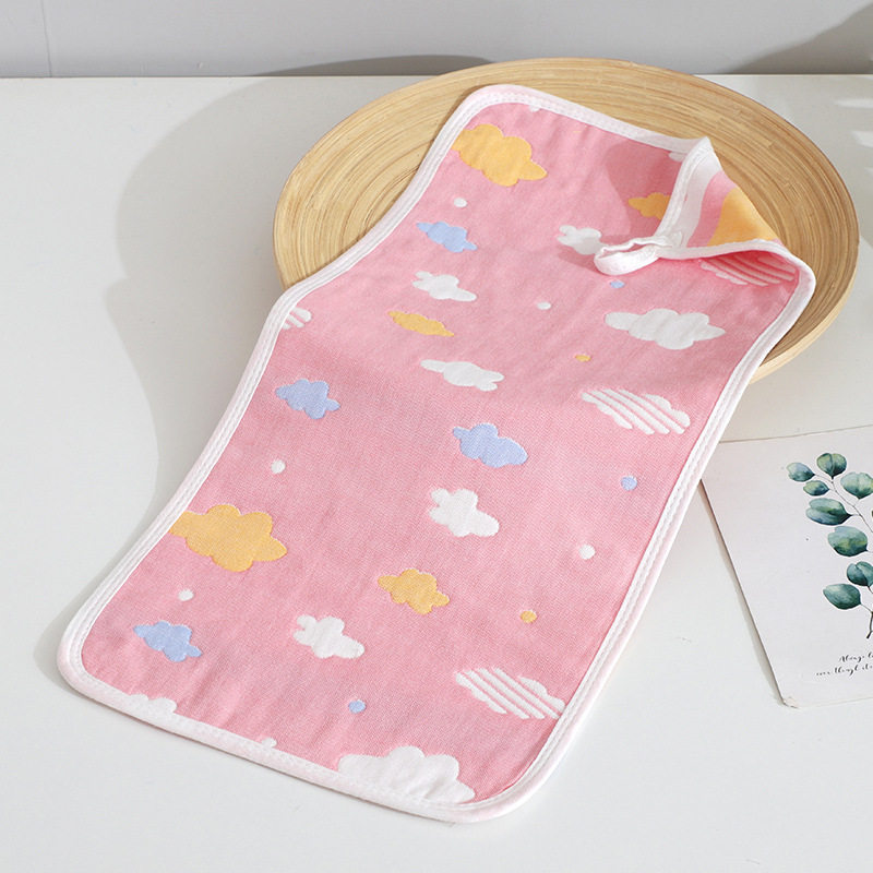 六层纱布纯棉童巾宝宝纱布婴儿童洗脸毛巾小毛巾长方形毛巾包边