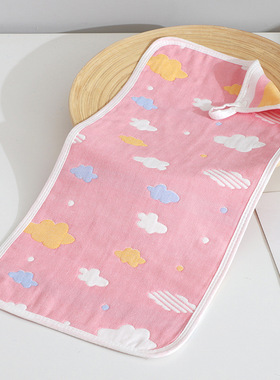 六层纱布纯棉童巾宝宝纱布婴儿童洗脸毛巾小毛巾长方形毛巾包边