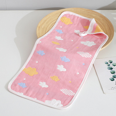 六层纱布纯棉童巾宝宝纱布婴儿童洗脸毛巾小毛巾长方形毛巾包边