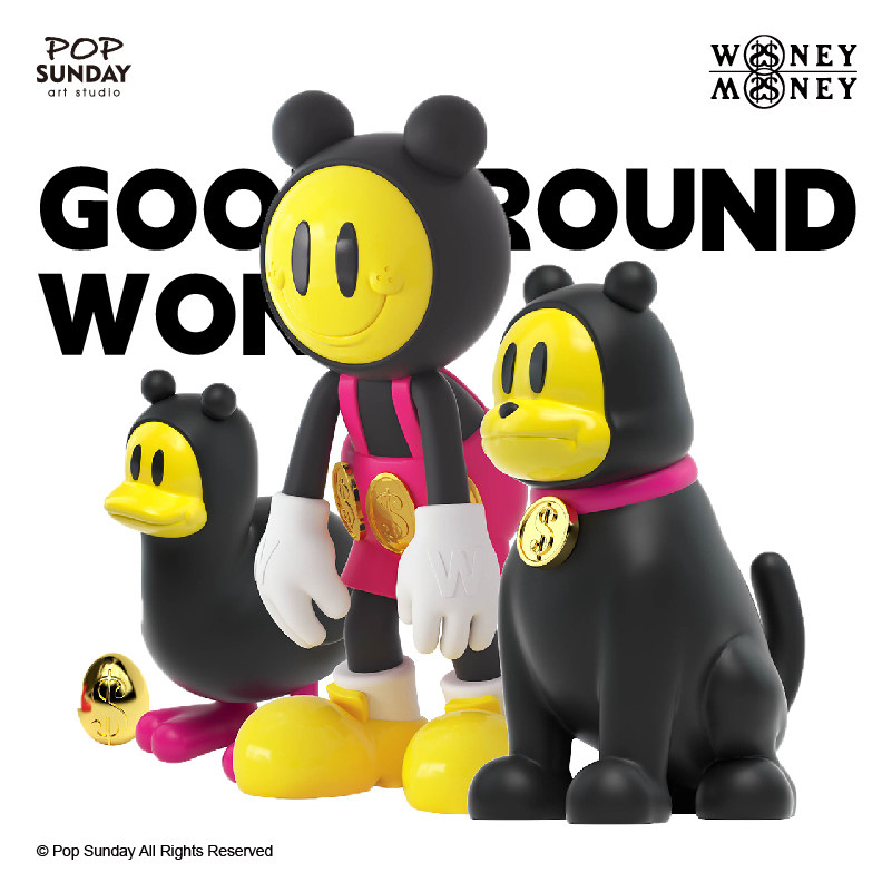 POP SUNDAY流行周日有钱仔系列旺旺狗发财鸭招财艺术摆件收藏送礼,模玩/动漫/周边/娃圈三坑/桌游,艺术家手办/潮玩雕像,淘宝优惠券,粉丝福利购,淘宝优惠卷