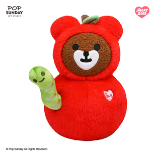 POP SUNDAY流行周日韩国爱心熊抱抱熊玩偶公仔不倒翁生日礼物女生