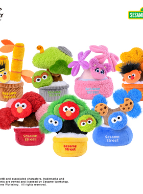 POP SUNDAY芝麻街幸运树盲盒摇钱树毛绒摆件招财玩偶创意生日礼物