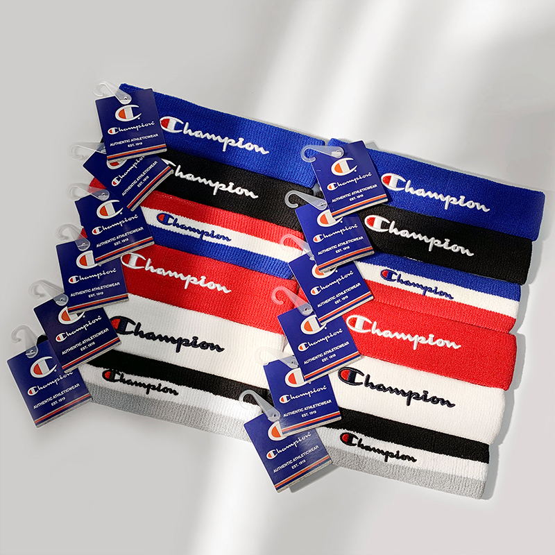 美版champion发带男女运动头巾