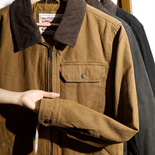 Levis李维斯棉质帆布Depot夹克男士 灯芯绒领撞色加厚外套秋冬棉衣